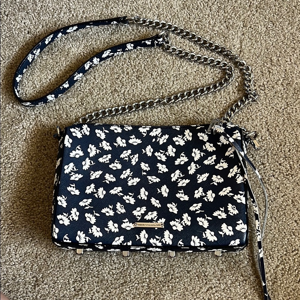Rebecca Minkoff Avery Saffiano Studded Leather Crossbody in Floral